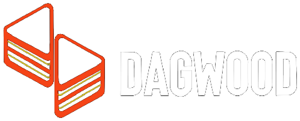 The same lockup on black: the orange symbol is unchanged and the wordmark reverses to white