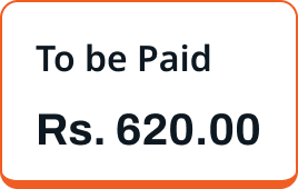 A totals stat card showing amount to be paid